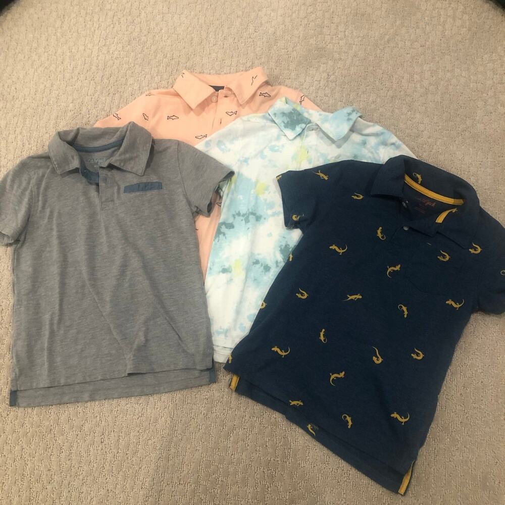 Cat & Jack boys collared shirts xs 4/5 four pack
